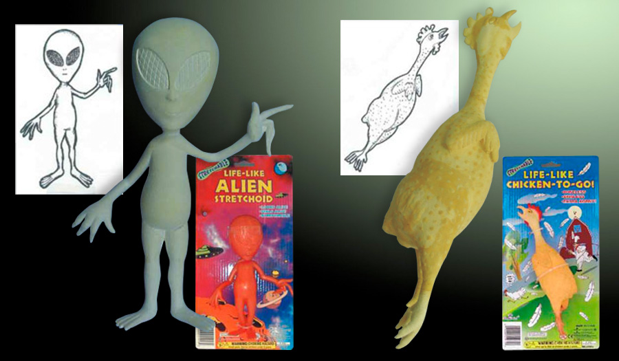 Life-Like Alien & Chicken